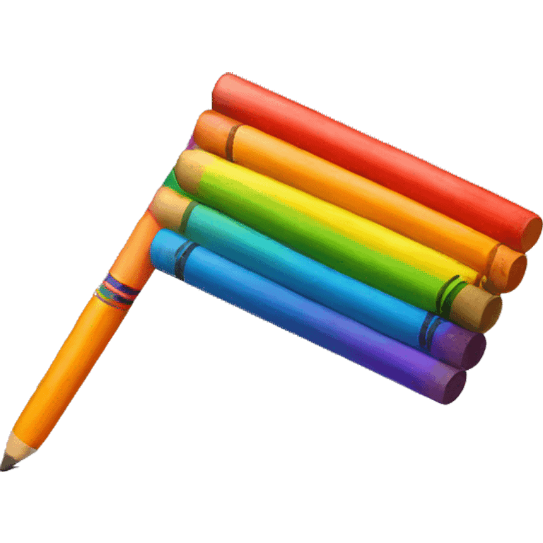 rainbow crayon emoji