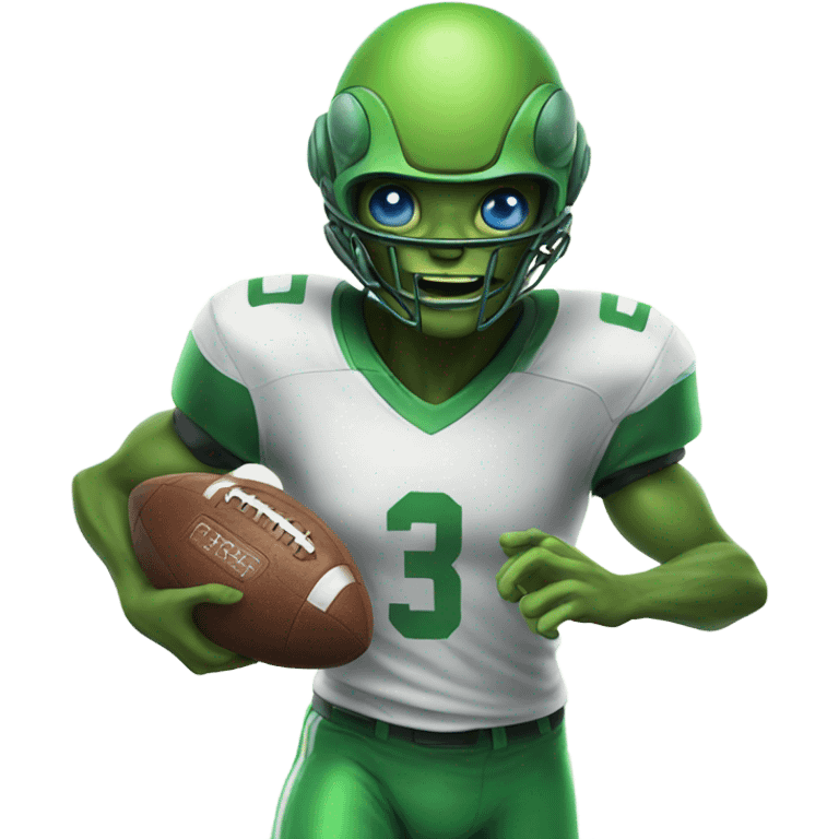 alien playing football emoji