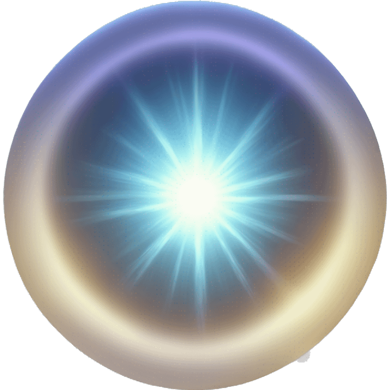 blue light sphere radiating aura  emoji