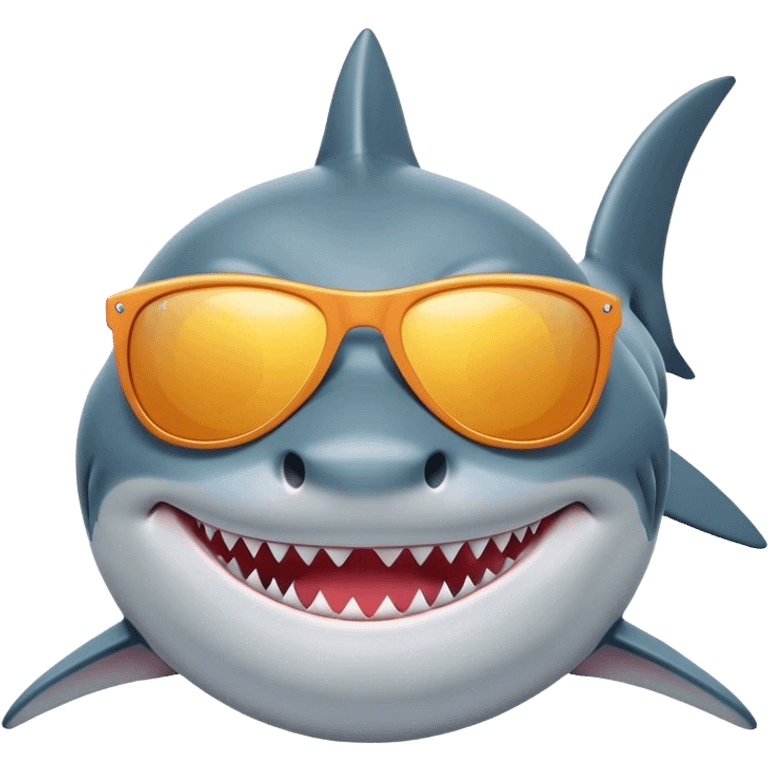 Shark with sunglasses emoji