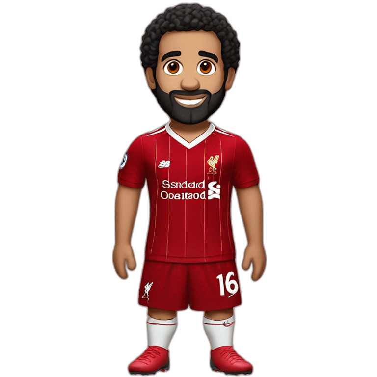 Mohamed Salah wearing Liverpool kit emoji