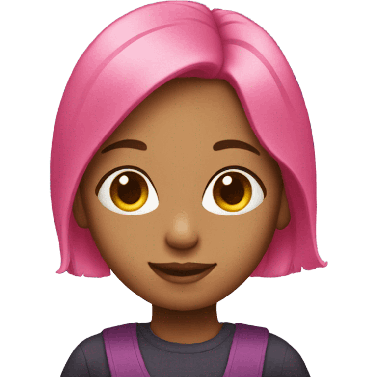 Girl with pink hair emoji