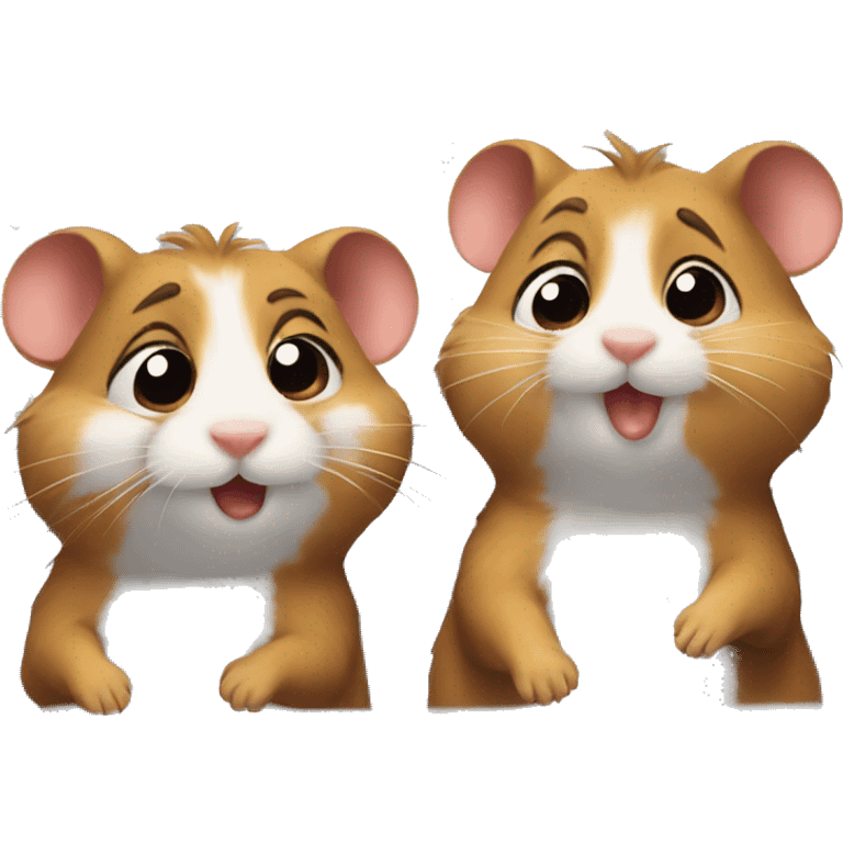 Two hamsters on plane emoji