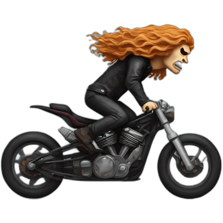 Dave Mustaine ridding the death emoji