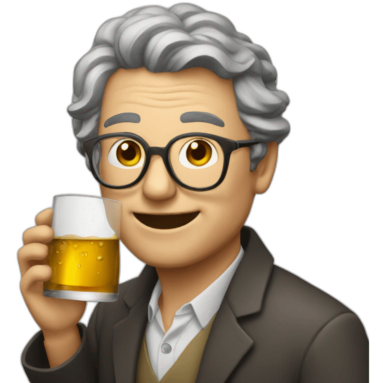 literature prof getting drunk emoji