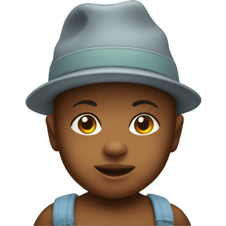 A baby with hat emoji