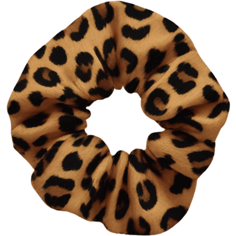 Leopard print scrunchie  emoji