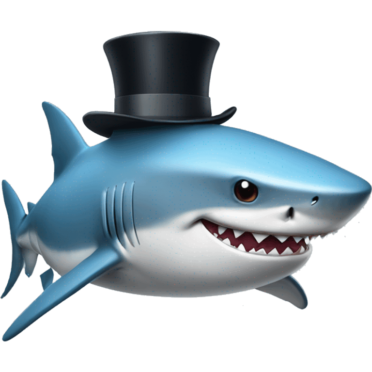 shark with top hat emoji