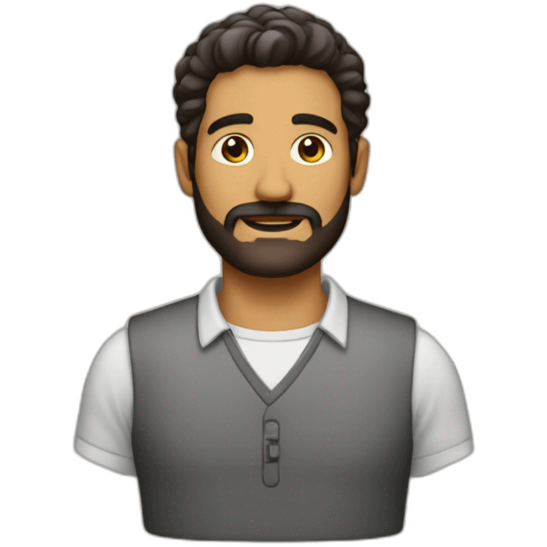 latin man with little beard emoji