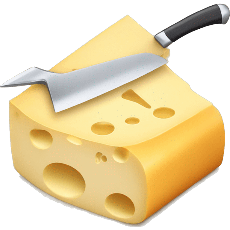 Knife chopping cheese emoji