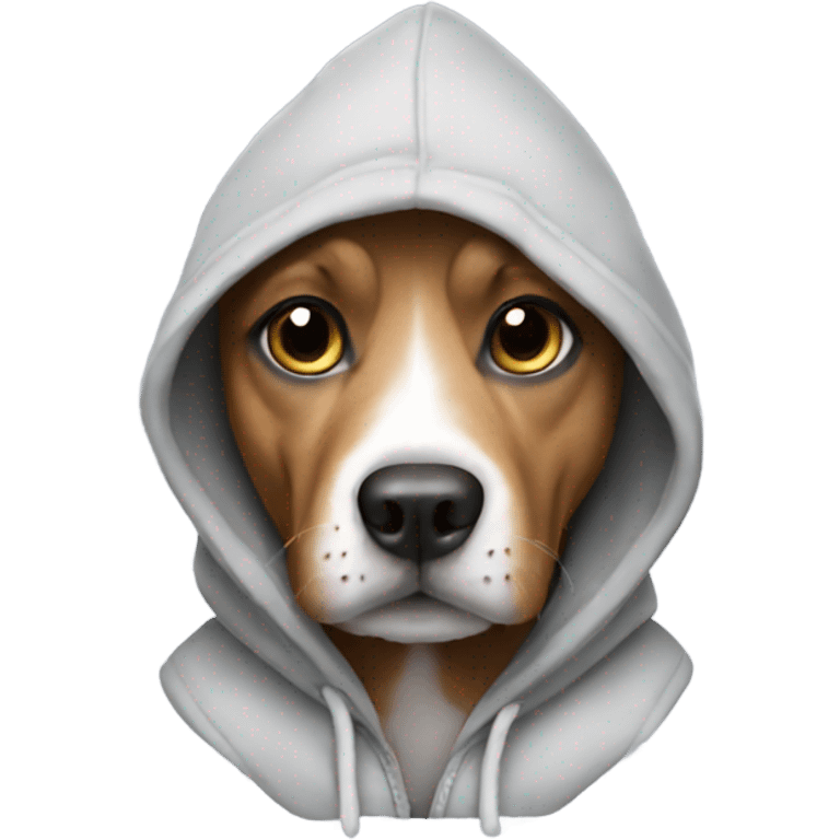 Dog wearing a hoodie emoji