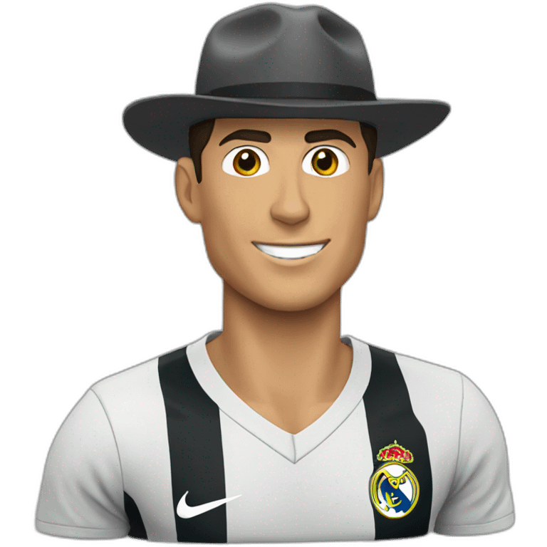 cristiano ronaldo with hat emoji