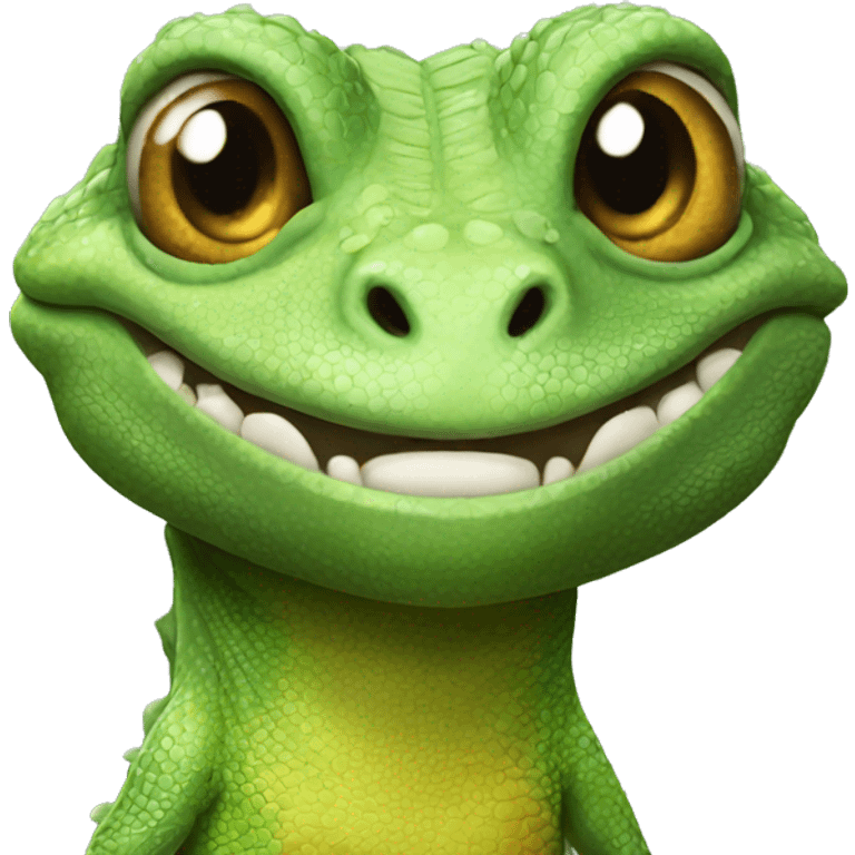 smiling lizard emoji