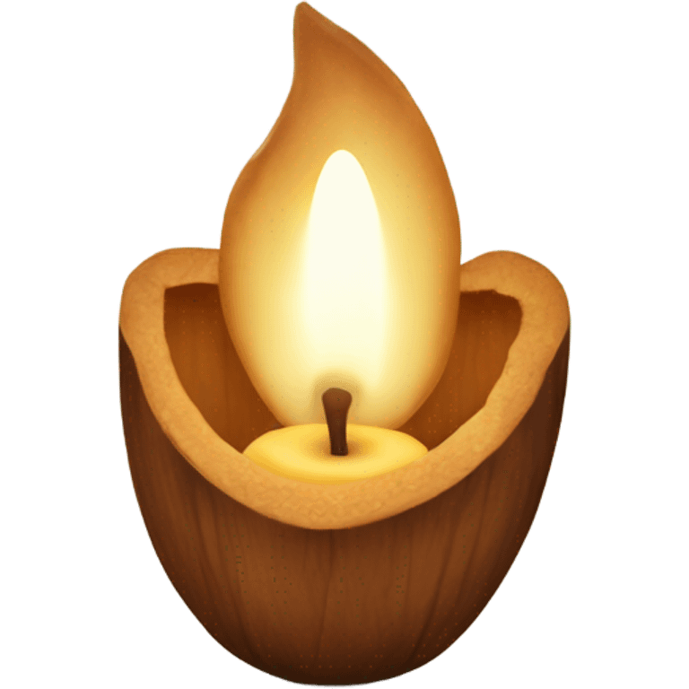 candle in a wallnut shell emoji