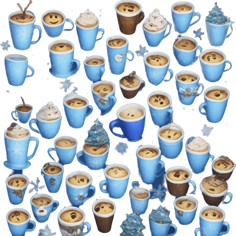 blue christmas cup aesthetic emoji