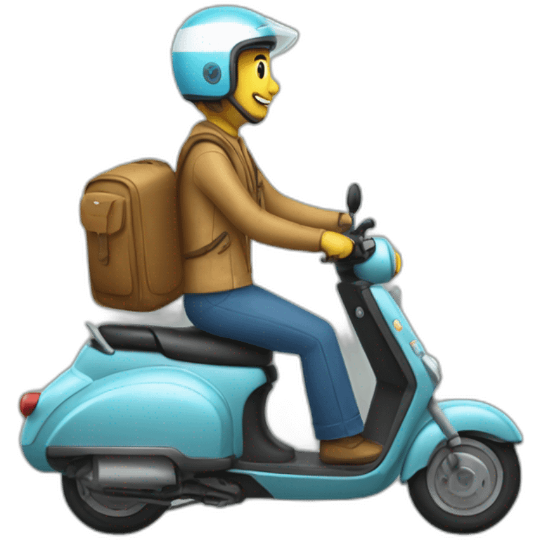 Algérien sur un scooter emoji