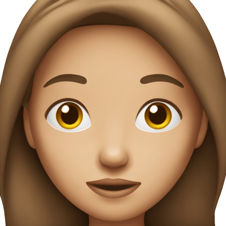 Girl whit brown hair emoji