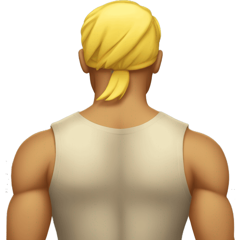 man back muscles yellow skin emoji