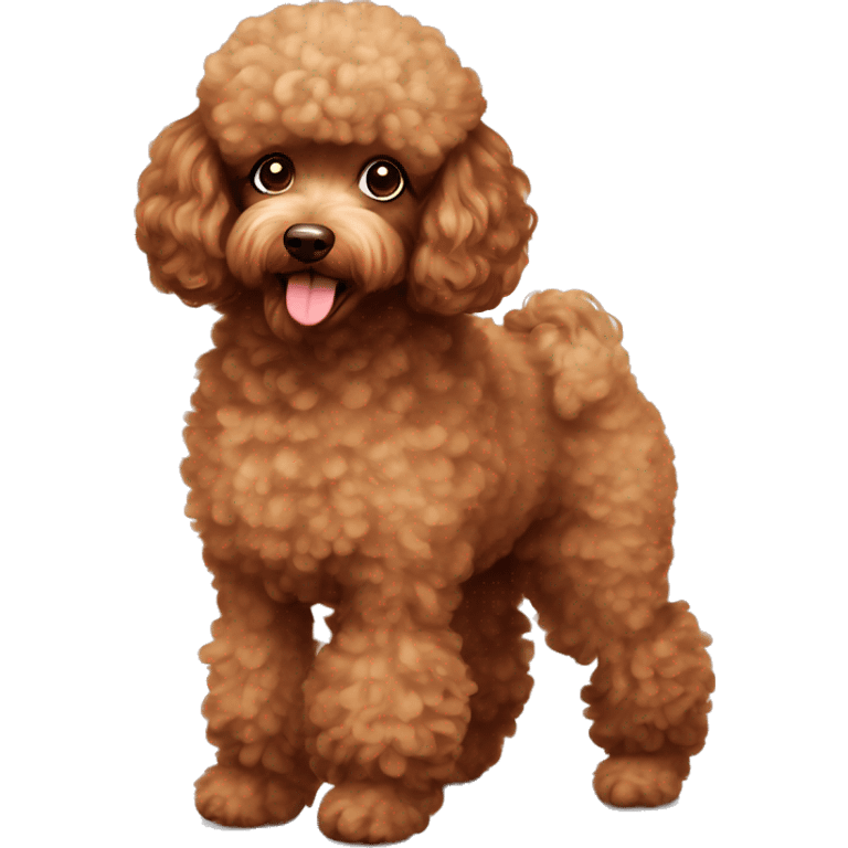 Dog poodle brown fluffy emoji