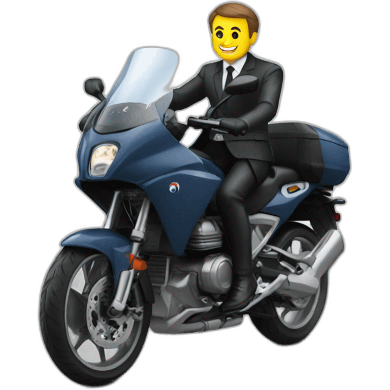 Macron sur moto emoji