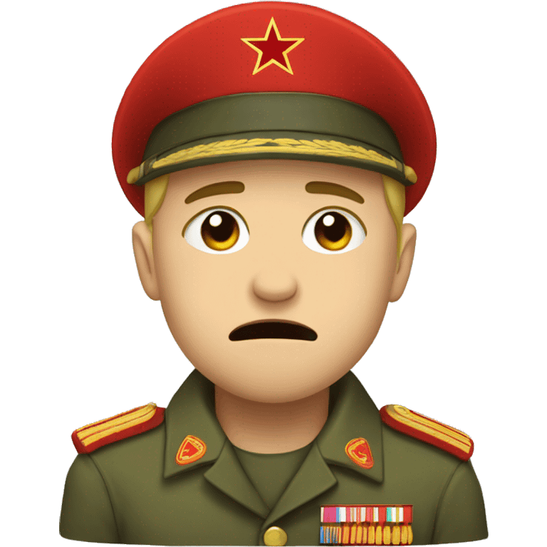 red army soldier crying emoji