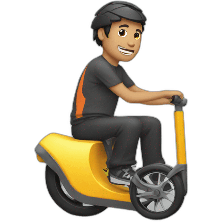 Guy on mono wheel emoji