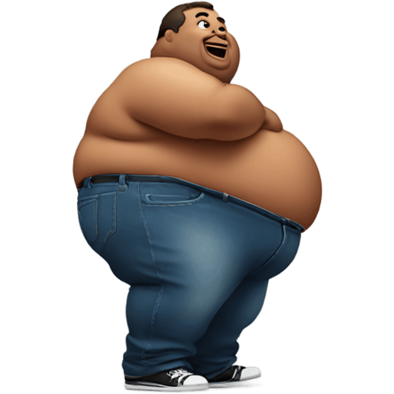 Fat guy twerking emoji