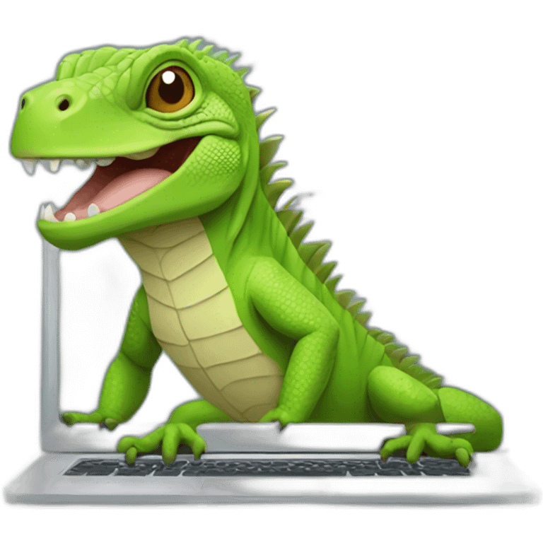 iguana with a laptop emoji