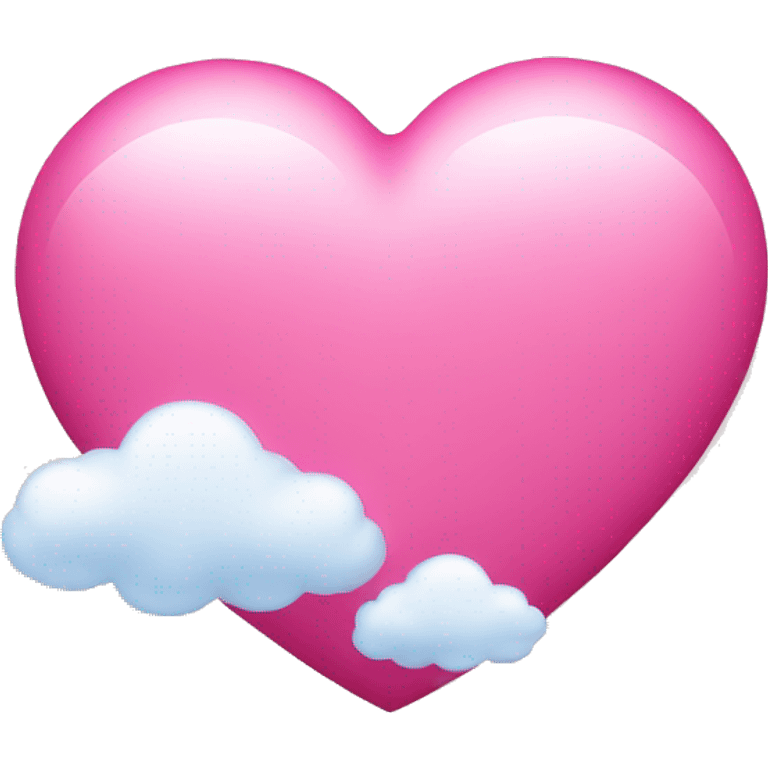 pink heart + cloud emoji