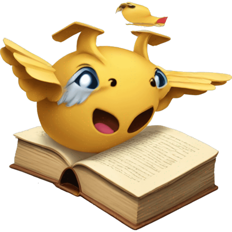 set of flying books emoji