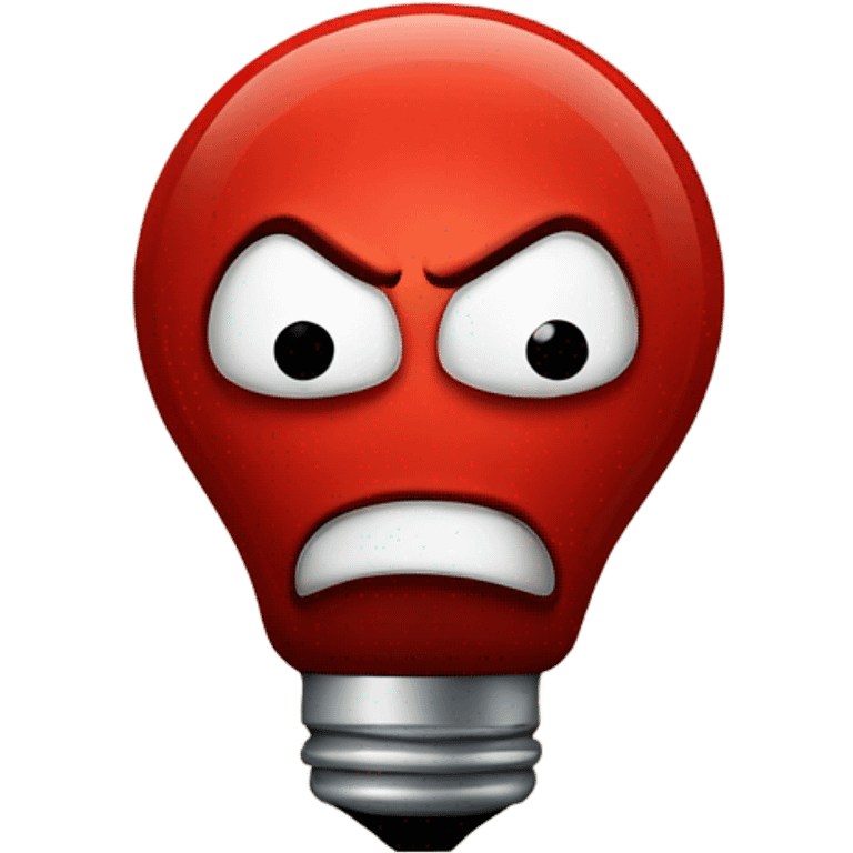 A red bulb angry emoji