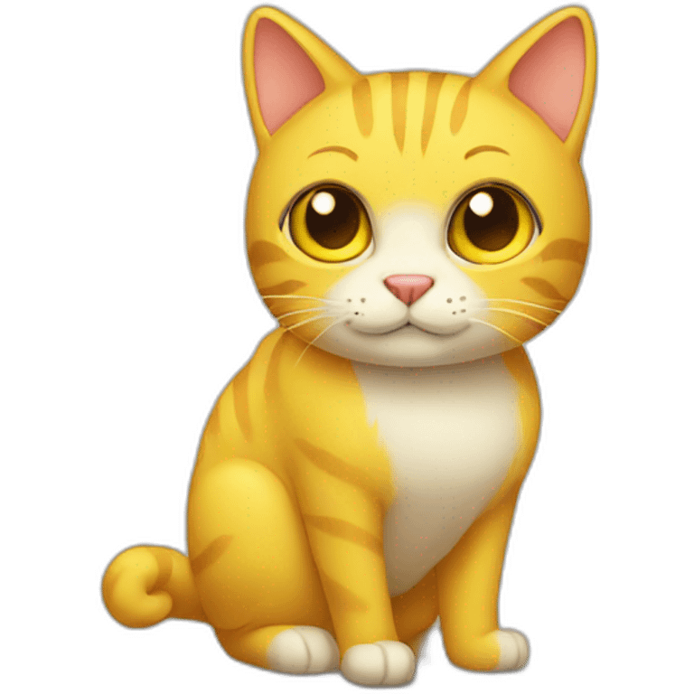 A yellow cat emoji