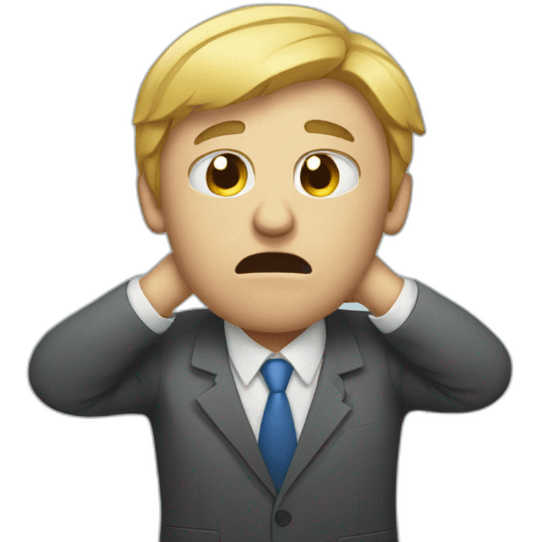 businessman suffering emoji