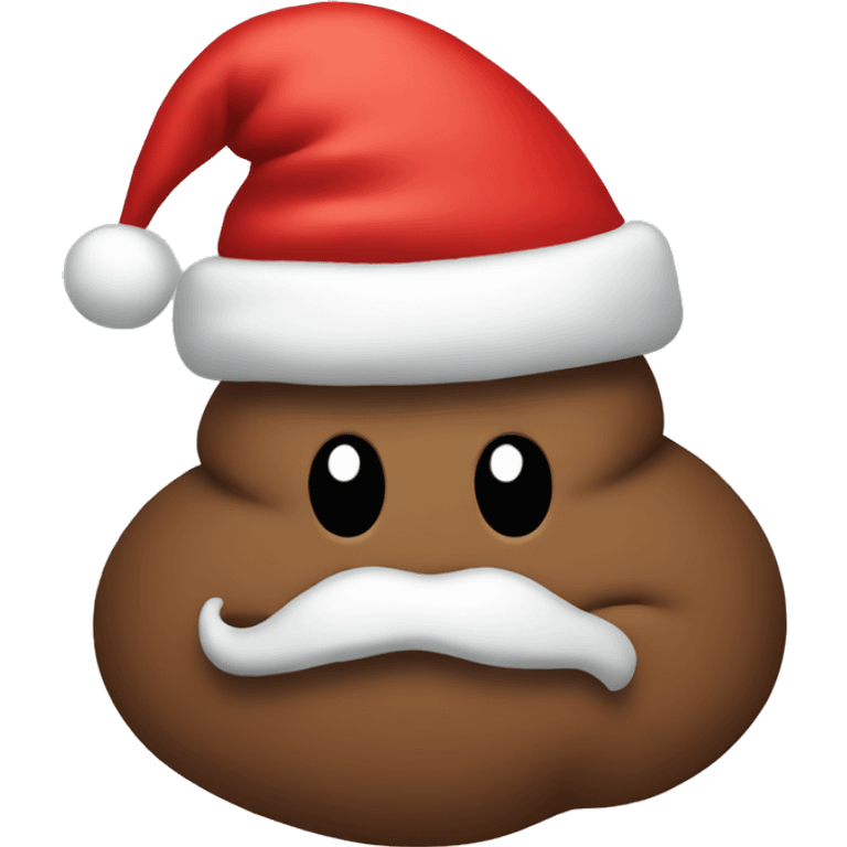 poop with santa hat emoji