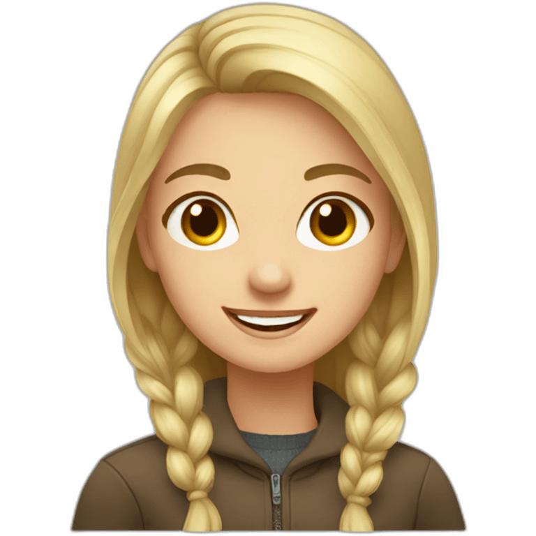 A Russian girl smiling emoji