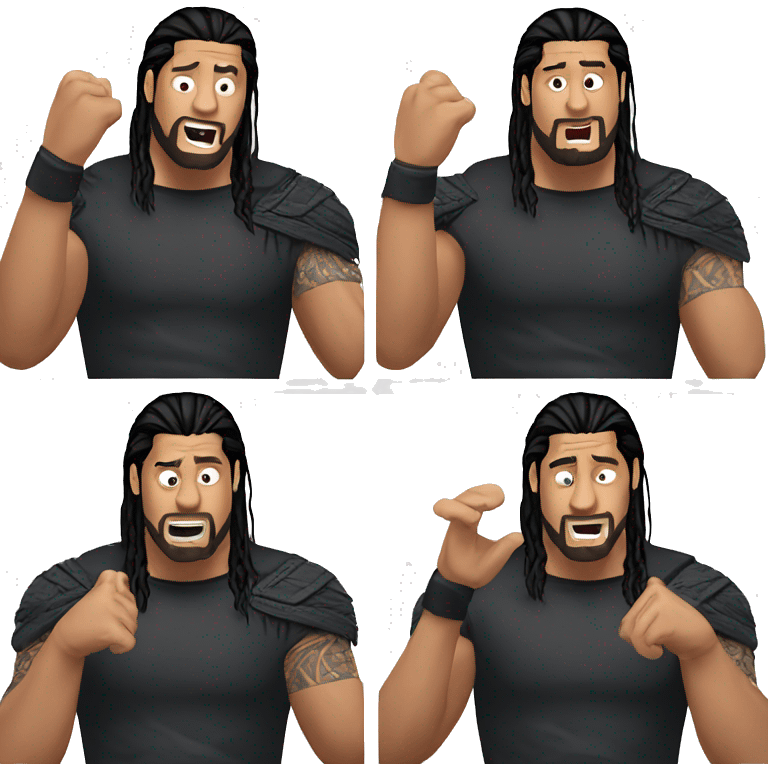 Roman Reigns throwing up the 1 emoji