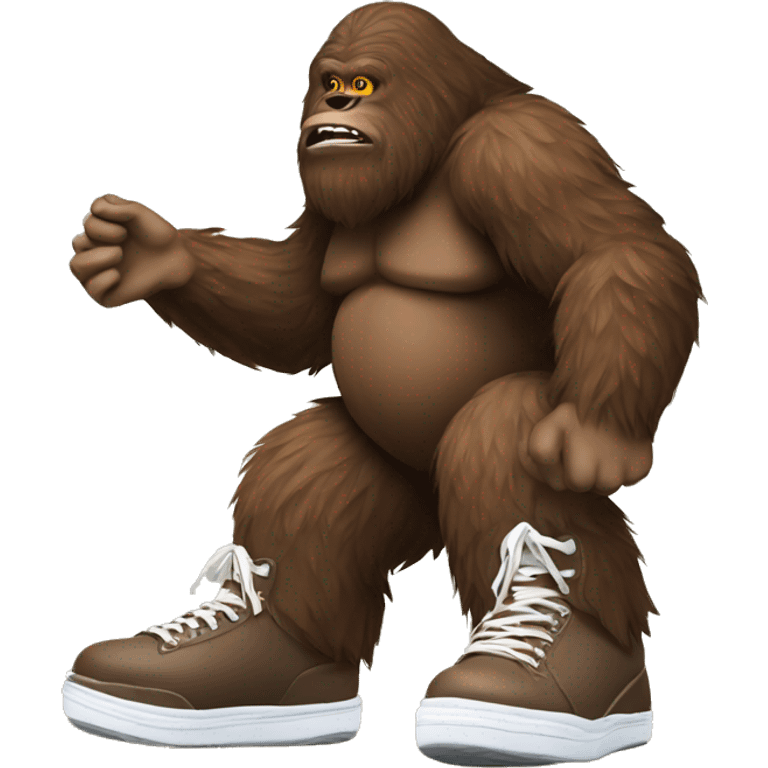 Bigfoot wearing Jordans emoji