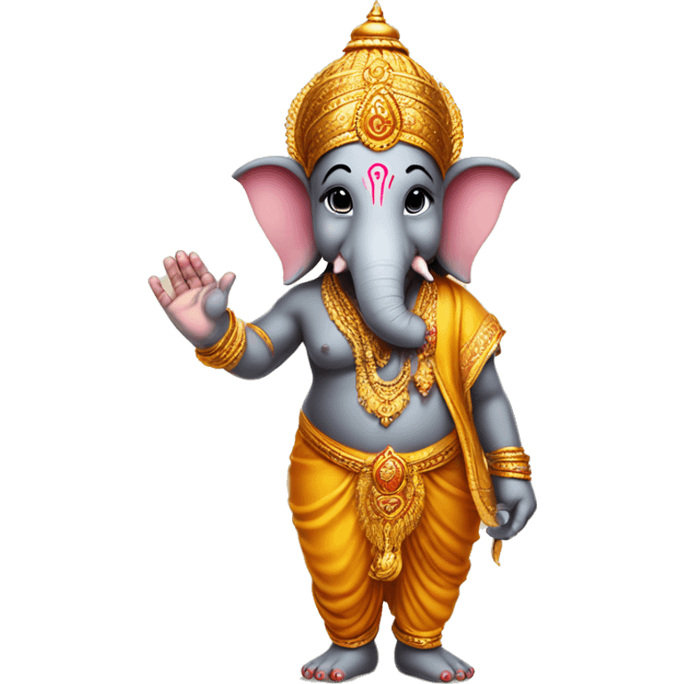 Lord ganesha hand shake with baby emoji