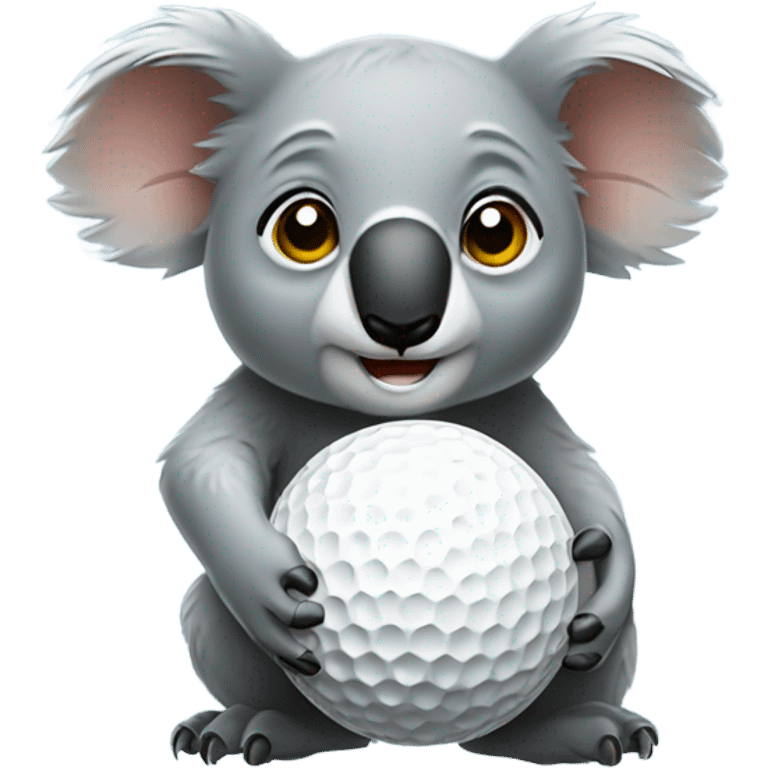 Koala with golf ball emoji