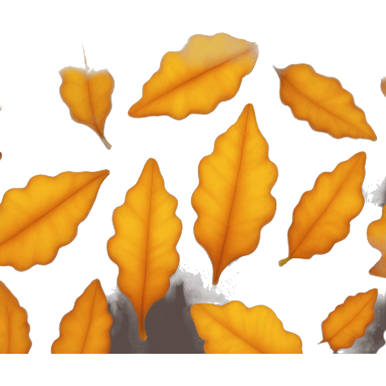 autumn yellow-orange leaf  emoji