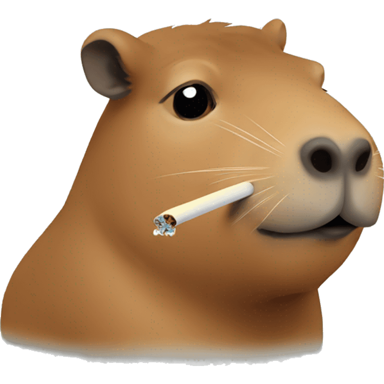 Capybara smoking emoji