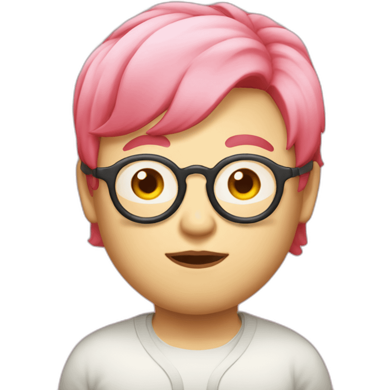 red-spectacles-fat-men-japanese-pinkhair emoji