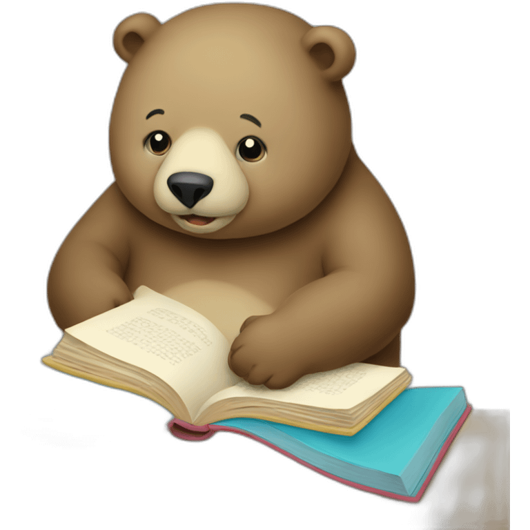 A sea bear reading books emoji