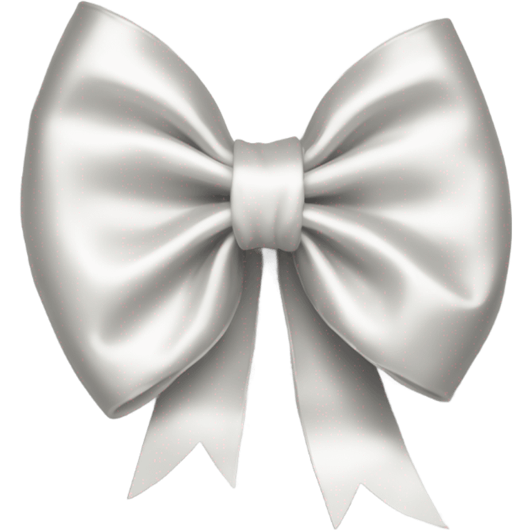 white satin bow Christmas emoji