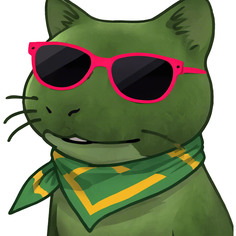 Cat with sunglasses emoji