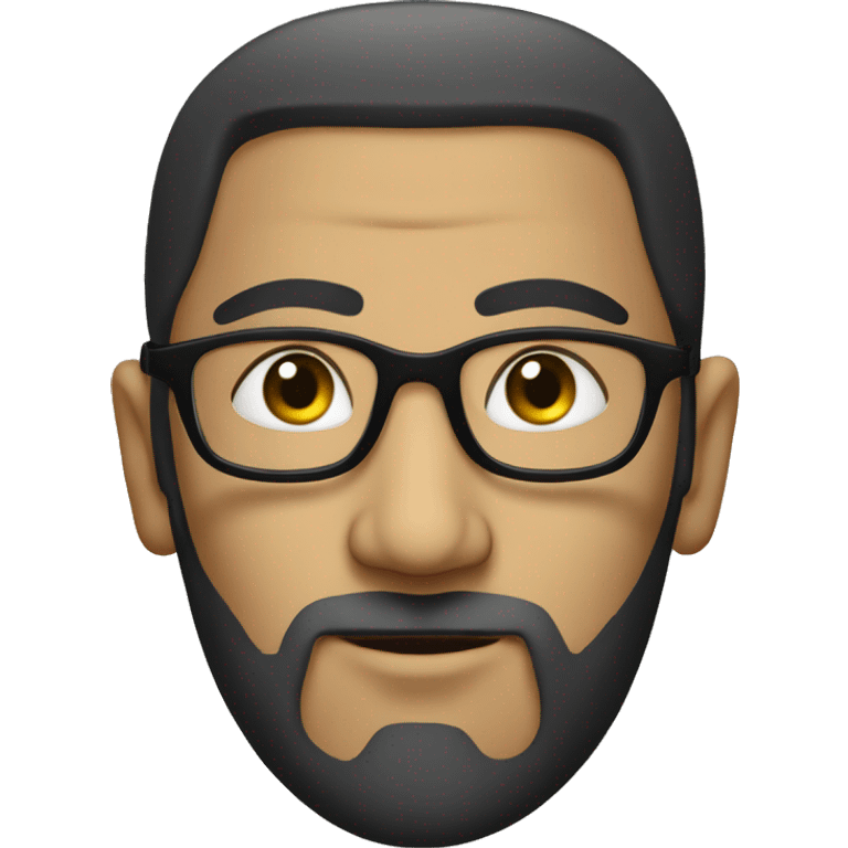 egyptian ruler with glasses, thin hair and a goatee on his chin only emoji