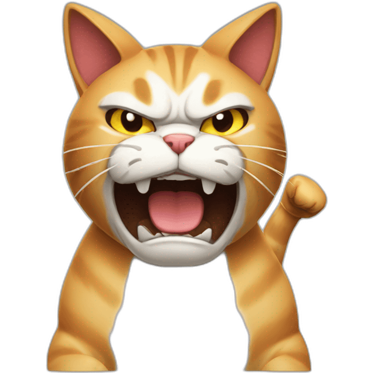 angry boxing cat emoji