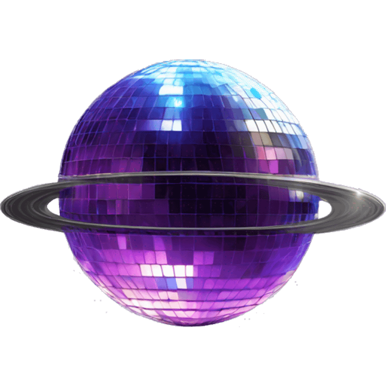 Disco ball Saturn emoji