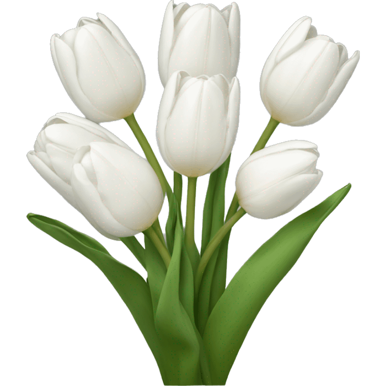 white tulip bouquet  emoji