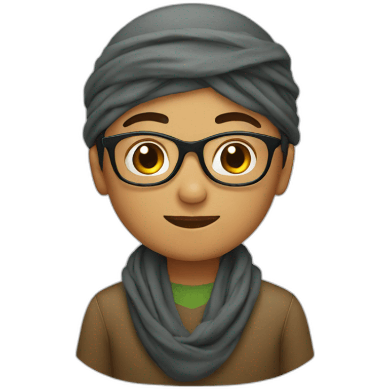 muslim boy with glasses and shemagh emoji